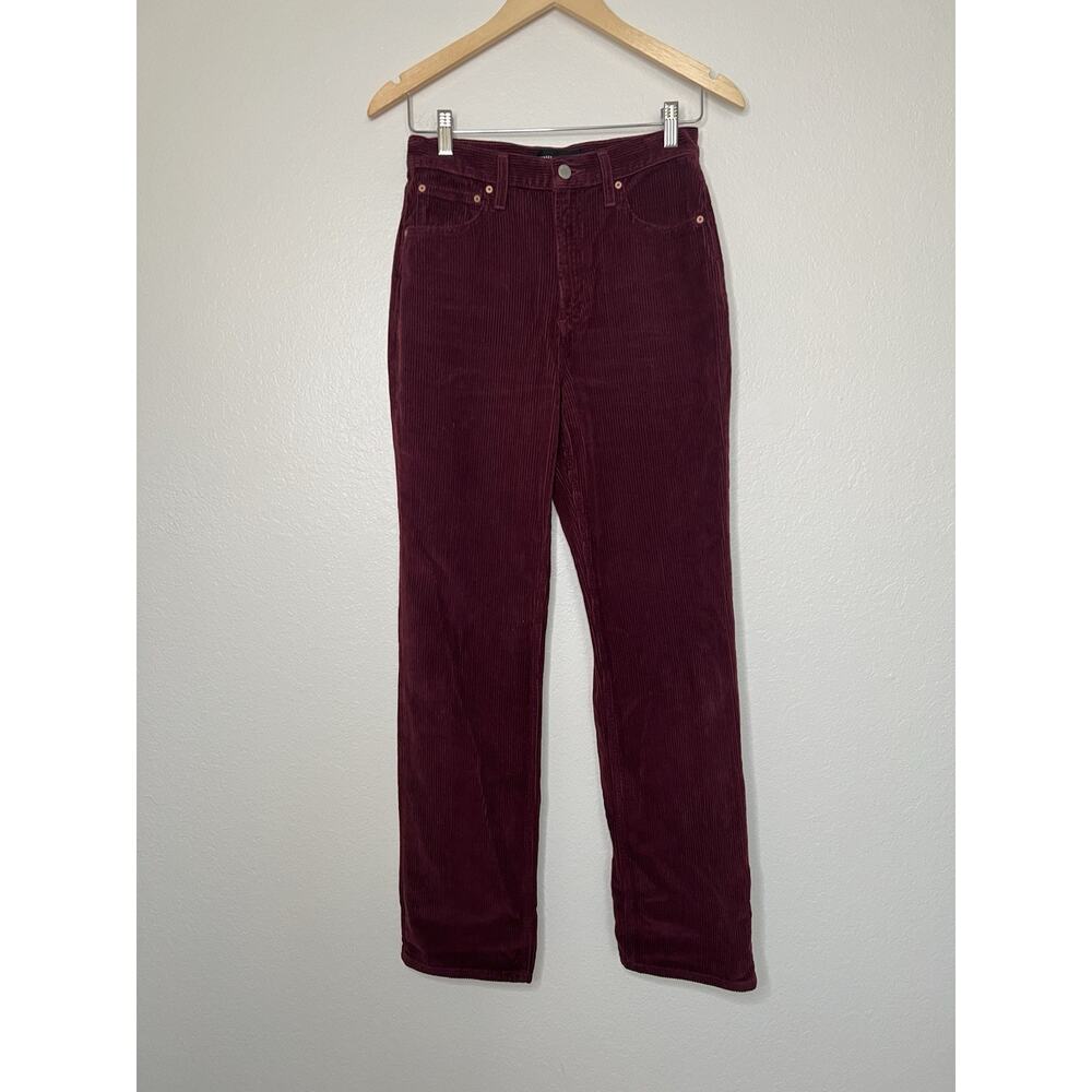 Denim Forum Spiced Burgundy The 90s Joni High Rise Loose Size 26